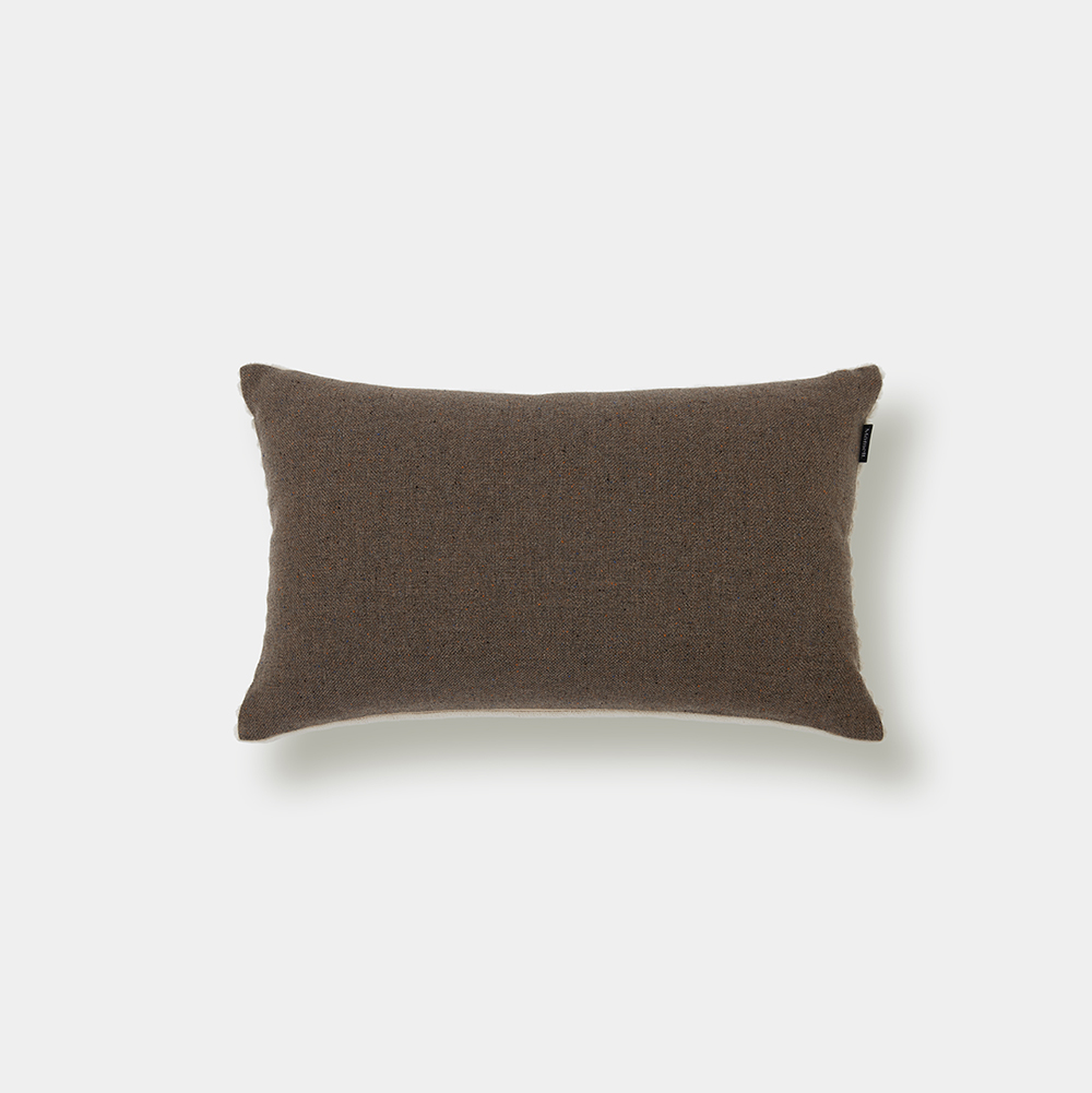 MELLOW CUSHION OBLONG IVORY/BROWN MIX
